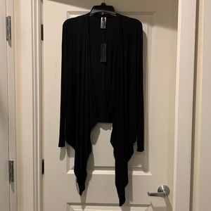 NWT BCBGMAXAZRIA Angela Draped Cardigan in Black, size small
